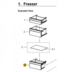 Gaveta Inferior do Congelador para Frigorifico Samsung